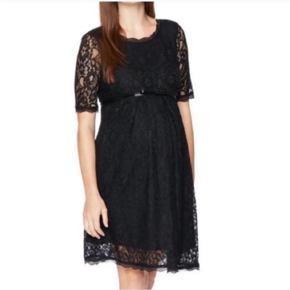 NWT Motherhood Maternity black Lace Dress Size 1X